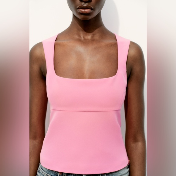 Zara fitted square neck top 3242/777 - Picture 3 of 9